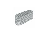 Hochbeet Stahl Oval - M - 240(L) x 80(W) x 80 (H) - Silber