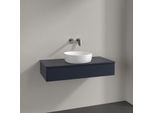 Villeroy und Boch Antao Waschtisch-Unterschrank K09010HG 100x19x50cm, Waschbeckenplattenfarbe Lack, midnight blue matt lacquer
