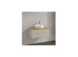 Villeroy und Boch Antao Waschtisch-Unterschrank K19051HJ 80x36x50cm, Hahnloch, Waschbeckenplattenfarbe honey oak, silk grey matt lacquer