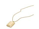 Kette mit Anhänger FOSSIL "Schmuck Geschenk Edelstahl RAQUEL", gold (gelbgoldfarben), Halsketten, Damen, Edelstahl, L: 50,5 B: 1mm, B:1mm
