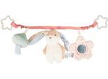 Kinderwagenkette STERNTALER "Kinderwagenkette Hase Hanni", bunt, Greifspielzeug, KinderL:55cm, Baumwolle, Polyester, mit Spiegel und Rassel, L:55cm
