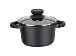 Kochtopf GSW "SilcoGuss noir", schwarz, H:9,5cm Ø:16cm, Töpfe, Kochtopf, Induktion