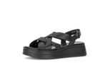 Plateausandaletten GABOR "Plateau Sandale", Damen, Gr. 38,5, schwarz, Schuhe