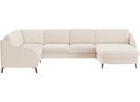 Wohnlandschaft SIT & MORE "Soul U-Form", beige, B:356cm H:90cm T:227cm, 100% Polyester, Sofas, Wohnlandschaft, wahlweise mit Bettfunktion und Bettkasten oder Schubkasten