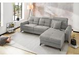 Ecksofa JOCKENHÖFER GRUPPE "Chillout L-Form, B: 288 cm, elektr. Relaxfunktion im Sitz und Ottomane", grau (hellgrau 432, 19), B:288cm T:110cm, Korpus: 100% Polyester;Kissen: 100% Polyester, Sofas, Ecksofa, 140kg Belastbarkeit je Sitz, Kopfteilverstellung & Zierkissen
