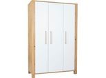 Kinderkleiderschrank ARTHUR BERNDT "Kleiderschrank »Marlon« 3-türig", weiß (artisan, oak, nachbildung, kreideweiß), B:130cm H:195cm T:51cm, Hartfaserplatte, Holzwerkstoff, MDF, Schränke, Kinderkleiderschrank