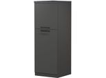 Vorratsschrank KOCHSTATION "KS-Sole,Hauswirtschaftsschrank,Stauschrank,Küchenschrank", schwarz (anthrazit, anthrazit, schiefer), B:60cm H:165cm T:60cm, Schränke, Vorratsschrank, Breite/Höhe 60/165 cm, 5 Fächer