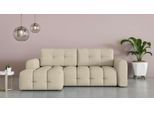 Ecksofa OTTO HOME "Manilla, wahlweise mit Bettfunktion, B/T/H 265/170/91 cm", grau (taupe), B:265cm H:91cm T:170cm, 100% Polyester, Sofas, Ecksofa, L-Form mit Recamiere rechts/links bestellbar, Wellenunterfederung