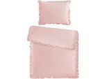 Bettwäsche Rüschen Rosa ca. 140x200cm