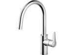 Bravat Oslo Küchenarmaturen 3517332 Spültischarmatur mit herausziehbarer Geschirrbrause (Niederdruck), mit Auszugsbrause, chrom