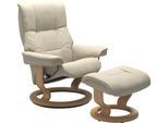 Relaxsessel STRESSLESS "Mayfair", beige (cream batick), B:88cm H:102cm T:77cm, Leder BATICK: BATICK ist ein leicht korrigiertes, durchgefärbtes und genarbtes Möbelleder, bei dem die meisten Unebenheiten und Spuren in der Regel entfernt wurden.;Leder PALOMA: PALOMA ist ein durchgefärbtes Semianilin-Möbelleder mit natürlicher Narbung.;ROHLEDER Stoff Q2 FARON: Ein fester zuverlässiger Bouclé mit eine