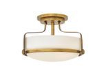 Elstead Lighting , Messingfarben , Metall, Glas , 25.3 cm , Grüner Punkt, RoHS , Beleuchtung, Innenleuchten, Deckenleuchten