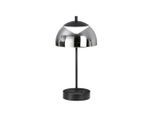 Schöner Wohnen , Schwarz , Metall , 35 cm , tragbar, Farbtemperaturwechsler, kabellos, aufladbar über USB , Beleuchtung, Innenleuchten, Tischlampen, Tischlampen ohne Kabel