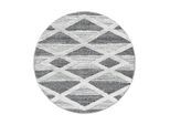 Ayyildiz , Grau , Textil , Graphik , rund , Oeko-Tex® Standard 100 , für Fußbodenheizung geeignet, schmutzabweisend, für Hausstauballergiker geeignet, lichtunempfindlich, antistatisch, pflegeleicht, strapazierfähig, leicht zusammenrollbar , Teppiche & Böden, Teppiche, Webteppiche