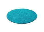 Ayyildiz , Türkis , Textil , Uni , rund , Oeko-Tex® Standard 100 , für Fußbodenheizung geeignet, schmutzabweisend, für Hausstauballergiker geeignet, lichtunempfindlich, antistatisch, pflegeleicht, strapazierfähig, leicht zusammenrollbar , Teppiche & Böden, Teppiche, Hochflorteppiche, Hochflorteppiche rund