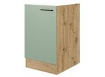 FlexWell , Eiche Artisan, Schilfgrün , Holzwerkstoff , 50x82x57 cm , Made in Germany , individuell planbar ,