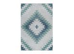 Ayyildiz , Blau , Textil , Boho , rechteckig , 80x250 cm , Oeko-Tex® Standard 100 , für Fußbodenheizung geeignet, schmutzabweisend, für Hausstauballergiker geeignet, lichtunempfindlich, antistatisch, waschbar, pflegeleicht, strapazierfähig, leicht zusammenrollbar , Teppiche & Böden, Teppichläufer & Vorleger
