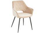 Mid.you , Schwarz, Beige , Holz, Metall, Textil , Pappel , Sperrholz , 56x80.5x56 cm ,