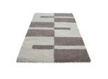 Ayyildiz , Beige , Textil , Karo , rechteckig , 240x340 cm , Oeko-Tex® Standard 100 , für Fußbodenheizung geeignet, schmutzabweisend, für Hausstauballergiker geeignet, lichtunempfindlich, antistatisch, pflegeleicht, strapazierfähig, leicht zusammenrollbar , Teppiche & Böden, Teppiche, Hochflorteppiche, Hochflorteppiche eckig, Hochflorteppiche rechteckig