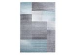Ayyildiz , Blau , Textil , Karo , rechteckig , 80x250 cm , Oeko-Tex® Standard 100 , pflegeleicht , Teppiche & Böden, Teppichläufer & Vorleger