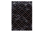 Ayyildiz , Bronzefarben , Textil , Graphik , rechteckig , 140x200 cm , Oeko-Tex® Standard 100 , für Fußbodenheizung geeignet, schmutzabweisend, für Hausstauballergiker geeignet, lichtunempfindlich, antistatisch, pflegeleicht, strapazierfähig, leicht zusammenrollbar , Teppiche & Böden, Teppiche, Webteppiche