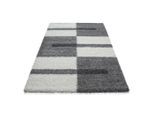 Ayyildiz , Hellgrau , Textil , Karo , rechteckig , 140x200 cm , Oeko-Tex® Standard 100 , für Fußbodenheizung geeignet, schmutzabweisend, für Hausstauballergiker geeignet, lichtunempfindlich, antistatisch, pflegeleicht, strapazierfähig, leicht zusammenrollbar , Teppiche & Böden, Teppiche, Hochflorteppiche, Hochflorteppiche eckig, Hochflorteppiche rechteckig