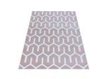 Ayyildiz , Pink , Textil , Streifen , rechteckig , 200x290 cm , Oeko-Tex® Standard 100 , für Fußbodenheizung geeignet, schmutzabweisend, für Hausstauballergiker geeignet, lichtunempfindlich, antistatisch, pflegeleicht, strapazierfähig, leicht zusammenrollbar , Teppiche & Böden, Teppiche, Webteppiche