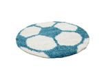 Ayyildiz , Blau , Textil , Fußball , rund , Oeko-Tex® Standard 100 , pflegeleicht , Teppiche & Böden, Teppiche, Kinderteppiche