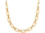 Kette ohne Anhänger LEONARDO "Halskette Orfea", gold (gelbgoldfarben), Halsketten, Damen, Edelstahl, L: 50 B: 9mm, B:9mm