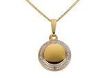 Kettenanhänger FIRETTI "Schmuck Geschenk Gold 333 Halsschmuck Anhänger für Halskette", weiß (gelbgoldfarben, weißgoldfarben, weiß, wweiß), Schmuckanhänger, Damen, 0,01 P2 = erkennbare Einschlüsse, Diamanten Gelbgold 333, 0,8 g, Diamanten, Gelbgold 333, Kettenanhänger, Made in Germany - mit Diamant