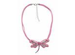 Kette mit Anhänger "Dragonfly", Damen, Gr. onesize, Metall, rosa, COLLEZIONE ALESSANDRO, Basic, Halsketten, mit Libellen-Anhänger