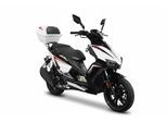 Motorroller GT UNION "Matador A7, 50 ccm, 45 km/h", racing, weiß, schwarz, Motorroller, mit Topcase, 45 km/h, B:74,4cm H:110cm L:190,7cm