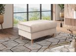 Polsterhocker HOME AFFAIRE "Calypso", beige (nature), B:100cm H:48cm T:65cm, 100%Polyester, Hocker, Polsterhocker, Holzfuesse mit Metallteller