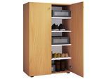 Schuhschrank VCM "XL Holz Großer Schuhschrank Schuhkommode Lona 5", braun (buche), B:70cm T:39cm, Obermaterial: 100% Holz Wood., Schränke, Schuhschrank