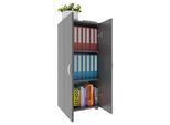 Aktenschrank VCM "Büroschrank Bücher Ordner Aktenschrank Ulas 3fach", schwarz (anthrazit), B:49cm T:34cm, Obermaterial: 100% Holz Wood., Schränke, Aktenschrank