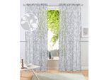 Gardine OTTO HOME "Issoire" Gr. 3, grau (hellgrau), B:140cm H:225cm, Polyester, Gardinen, Gardine, Wohnzimmer, Schlafzimmer, Esszimmer, gemustert, modern