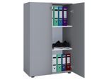 Aktenschrank VCM "Büroschrank Bücher Ordner Aktenschrank Lona 3fach", grau, B:70cm T:40cm, Obermaterial: 100% Holz Wood., Schränke, Aktenschrank