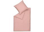 Bettwäsche "Pure", rosa (rosa, creme), B/L: 155cm x 220cm, 1 Stk., 1 Stk., Satin, B/L: 80cm x 80cm, 2 Stk., Satin, Obermaterial: 100% Baumwolle, SCHÖNER WOHNEN-KOLLEKTION, Bettwäsche, Bettwäsche, Satinbettwäsche aus 100% reiner Baumwolle
