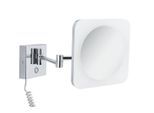 LED Wandleuchte PAULMANN "Jora IP44 White Switch 60lm 230V 3,3W Chrom, Weiß, Spiegel", weiß (chromfarben, weiß), B:19cm H:20,5cm T:36,2cm, Leuchten, LED Wandleuchte, Kosmetikspiegel