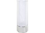 LED-Leuchte CREATIV LIGHT "Weihnachtsdeko", transparent, H:25cm Ø:9cm, Kerzenhalter, LED-Leuchte, mit silberfarbener Basis