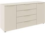 Kommode "Kommode Sideboard Schubladenkommode SERINA eleganter Eyecatcher", beige (champagner), B:160cm H:81cm T:42cm, Holzwerkstoff, LEGER HOME BY LENA GERCKE, Sideboards, Kommode, mit 4 Schubkästen und 2 Türen sowie Metallgriffen MADE IN GERMANY
