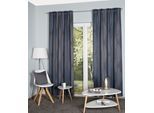 Vorhang HOME WOHNIDEEN "JARO", blau, B:135cm H:245cm, Polyester, Gardinen, Vorhang, Verdunklungsschal, bedruckt, Kombiband