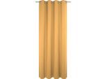 Vorhang ADAM "Uni Collection light" Gr. 1, gelb (dunkelgelb), B:145cm H:145cm, Baumwolle (Bio-Baumwolle), Gardinen, Vorhang, aus 100% Bio-Baumwolle, Vorhang nach Wunschmaß
