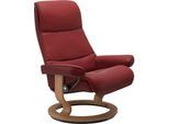 Relaxsessel STRESSLESS "View", rot (cherry paloma), B:82cm H:108cm T:81cm, Leder BATICK: BATICK ist ein leicht korrigiertes, durchgefärbtes und genarbtes Möbelleder, bei dem die meisten Unebenheiten und Spuren in der Regel entfernt wurden.;Leder PALOMA: PALOMA ist ein durchgefärbtes Semianilin-Möbelleder mit natürlicher Narbung.;ROHLEDER Stoff Q2 FARON: Ein fester zuverlässiger Bouclé mit einem st