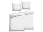 Bettwäsche FLORELLA "UNI weiss Edel-Satin, 100% Baumwolle", weiß, B/L: 140cm x 200cm, 2 Stk., 2 Stk., Satin, B/L: 70cm x 90cm, Satin, Obermaterial: 100% Baumwolle CO., Bettwäsche, Bettwäsche