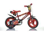 Kinderfahrrad DINO BIKES "12" Cars Kinderfahrrad Jungenfahrrad stabiler Stahl-Rahmen Stützräder" Gr. 21, rot, Fahrräder, Kinder, 21cm, 12 Zoll (30,48cm), Kinderfahrrad, mit Stützrädern, Trinkflasche und Frontschild