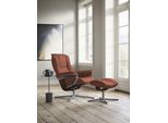 Relaxsessel STRESSLESS "Mayfair", rot (henna paloma), B:83cm H:102cm T:74cm, Leder PALOMA: PALOMA ist ein durchgefärbtes Semianilin-Möbelleder mit natürlicher Narbung., Sessel, Relaxsessel, mit Cross Base, Größe S, M & L, Holzakzent Braun