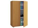 Aktenschrank VCM "Büroschrank Bücher Ordner Aktenschrank Lona 3fach", braun (buche), B:70cm T:40cm, Obermaterial: 100% Holz Wood., Schränke, Aktenschrank