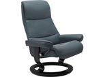 Relaxsessel STRESSLESS "View", blau (atlantic blau batick), B:78cm H:105cm T:78cm, Leder BATICK: BATICK ist ein leicht korrigiertes, durchgefärbtes und genarbtes Möbelleder, bei dem die meisten Unebenheiten und Spuren in der Regel entfernt wurden.;Leder PALOMA: PALOMA ist ein durchgefärbtes Semianilin-Möbelleder mit natürlicher Narbung.;ROHLEDER Stoff Q2 FARON: Ein fester zuverlässiger Bouclé mit