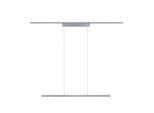 PAULMANN Schienensystem-Leuchten "URail Pendel Smart Home Lento 3x1800lm 3x13,5W 230V Chrom matt", grau (chromfarben), 3, H: 2,5cm, 1 Stk., Leuchten, Zigbee 3.0 Tunable White dimmbar, Schienensystem-Leuchten